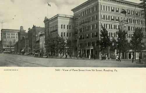 PA - Reading, View of Penn Street from 5th Street