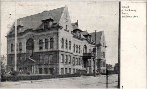Rockaway Beach, New York - The School at Rockaway on Academy Avenue - in 1910