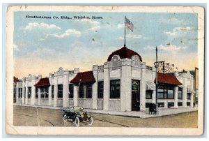 1919 Mentholatum Co. Building Classic Car  Wichita Kansas Terminal RPO Postcard