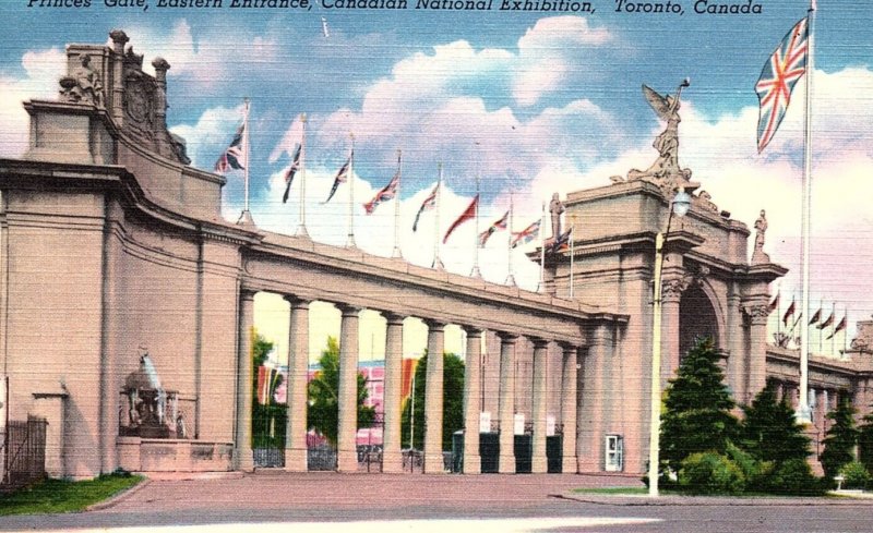 1930s TORONTO PRINCES GATE CANADIAN NATIONAL EXHIBITION LINEN POSTCARD P34