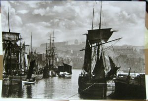 England Dock End Whitby 1880 repro 1971 RPPC - unposted