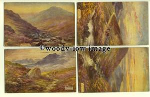 ar0434 -  Picturesque Dartmoor  - Artist - U/K - 4 Postcards - Tuck's No.7748