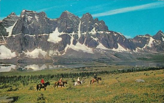 Canada Horseback Riders In Tonquin Valley Jasper National Park Alberta