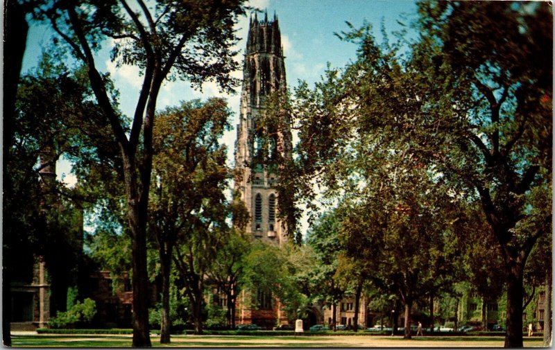 Harkness Memorial Tower Yale University New Haven Connecticut CT Postcard VTG 