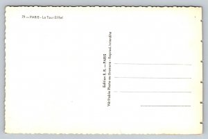 Eiffel Tower  Paris  France    Postcard