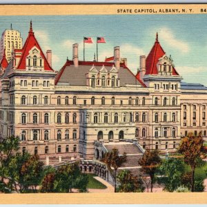 1934 Albany, NY New York State Capitol Downtown Tartaria Old World Teich PC A247