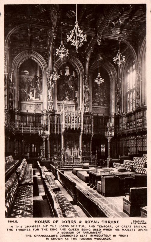 House of Lords and Royal Throne,London,England,UK BIN