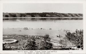 Manitou Beach Waterous Saskatchewan SK The Point Mineral Resort RPPC Postcard G4