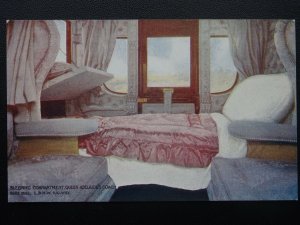 Official L.& N.W.R. SLEEPING COMPARTMENT QUEEN ADELAIDE COACH - Old Postcard