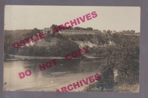 Fort Snelling MINNESOTA RPPC 1916 BIRDSEYE VIEW Mississippi River U.S. ARMY FT