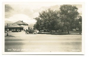 Kalispell MT Railroad Station Train Depot RPPC Real Photo Postcard