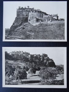 Scotland 2 x EDINBURGH CASTLE - Old RP Postcard by Ministry of Works