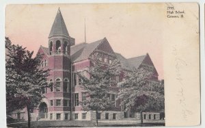 c1910 GENESCO Illinois Ill Postcard HIGH SCHOOL