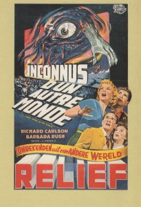 Richard Carlson Barbara Rush Creature From Outer Space Film Postcard
