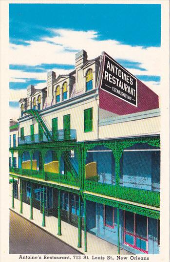 Antoine's Restaurant 713 St Louis Street New Orleans Louisiana