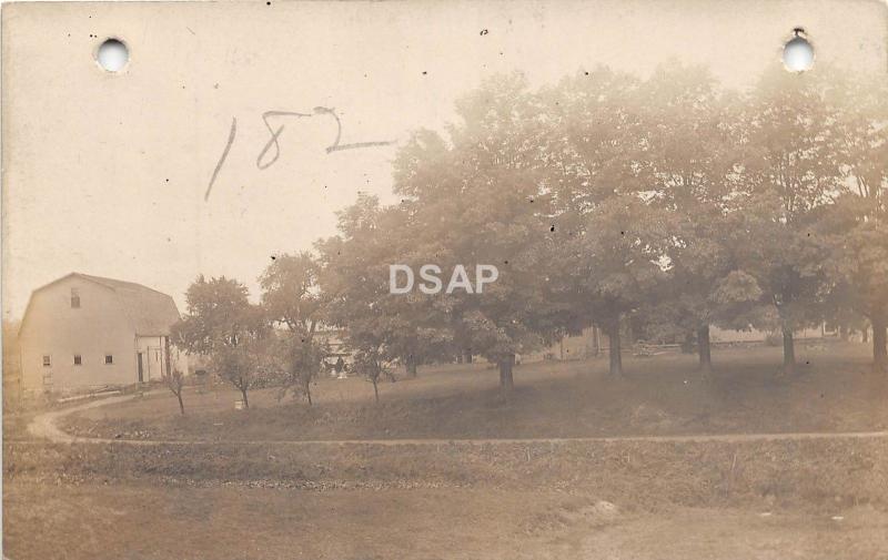 <A3> INDIANA In Real Photo RPPC Postcard c1910 GILEAD Farm Real Estate Advertise