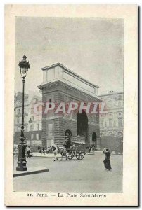 Old Postcard Paris Porte Saint Martin