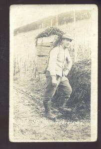 RPPC GERMANY FERTILIZER VINEYARD WINERY LIESER GERMANY REAL PHOTO POSTCARD