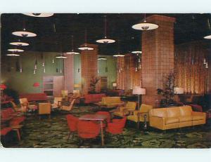 Unused 1950's LOBBY AT YMCA HOTEL Chicago Illinois IL Q5322@