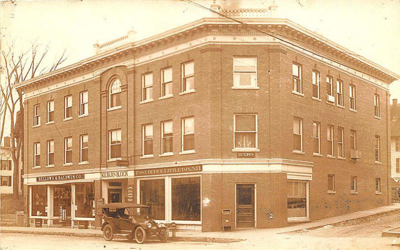 Lancaster NH Bailey Block Store Fronts Horse & Wagons RPPC Postcard