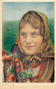 Poland National Costume Krakonianka Vintage Postcard 07.50