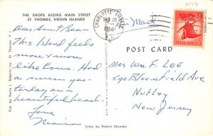 Shops Along Main Street Saint Thomas Virgin Islands Postcard