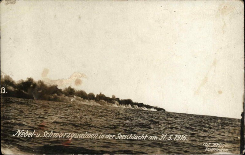 WWI RPPC Battle of Jutland DENMARK May 31 1916 GERMAN MILITARY Real Photo PC