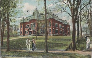 Postcard High School Brattleboro VT 1909