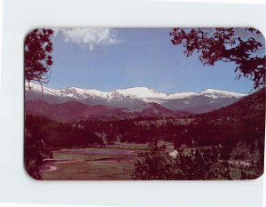 Postcard Mount Evans from Bendemeer Valley in Denver Mountain Parks Colorado USA