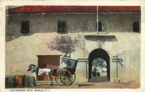 PC PHILIPPINES, OLD SPANISH GATE, MANILA, Vintage Postcard (b39809)