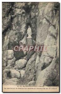 Old Postcard N D Rochefort Gard calvite or Statue