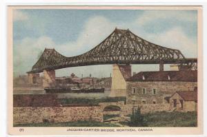 Jacques Cartier Bridge Montreal Quebec Canada postcard