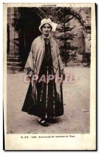 Old Postcard L & # 39Auvergne Auvergne Suit In The Country Woman Folklore