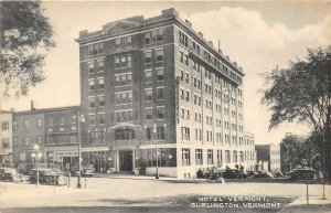 Burlington Vermont 1940s Postcard Hotel Vermont