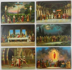Oberammergau Passion Play Jesus & Disciples Together - 9 Vintage Postcard Series
