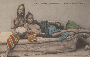 Afrique Occidentale Risque Musical Lute Instrument Players Postcard