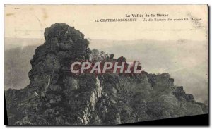 Old Postcard Chateau Regnault Bogny A rock of the four son Aymon