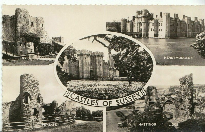Sussex Postcard - Castles of Sussex - Real Photograph   ZZ1857