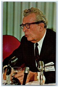 Pekin Illinois Postcard Hometown Honorable Senator Everett McKinley Dirksen 1960