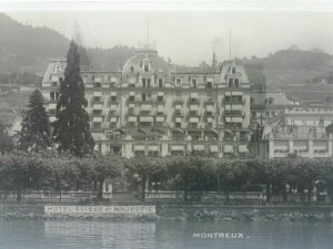 Vintage Postcard Hotel Suisse Majestic Montreux Switzerland