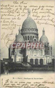 Old Postcard Paris Basilica of the sacred heart