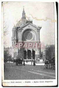 Postcard Old Paris Eglise Saint Augustine