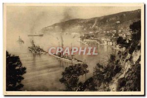 Old Postcard Villefranche La Rade Boat