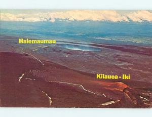 Pre-1980 AERIAL VIEW OF CRATER Kilauea - Iki - Halemaumau Hawaii HI Q1099