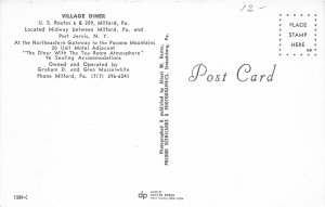 G25/ Milford Pennsylvania Postcard Chrome Village Diner Us Route 6 & 209