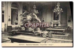 Old Postcard Billiard Roubaix Circle of & # 39industrie Great Room Smoke