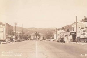 LP38  Sonoma, California, CA, postcard, Town View, Coca Cola