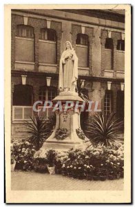 Old Postcard Statue of St. Therese of the Jesus & # 39Enfant in the Court & #...