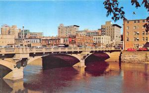 Cedar Rapids IA Iowa Skyline Bridge Miles & Company Postcard