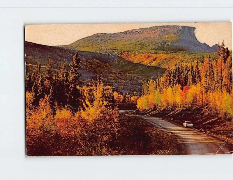 Postcard Indian Head Rock, Alaska Highway, Alaska